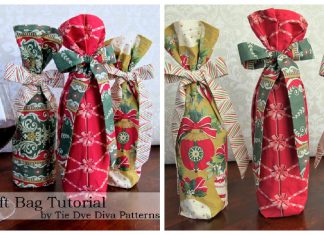 Christmas Wine Bag Free Sewing Pattern