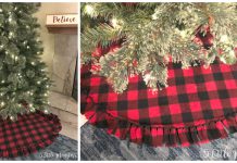 Easy Fleece Christmas Tree Skirt Free Sewing Pattern