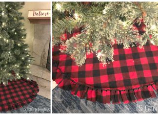 Easy Fleece Christmas Tree Skirt Free Sewing Pattern