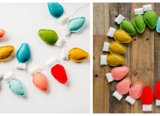 Felt Christmas Bulb Garland Free Sewing Pattern