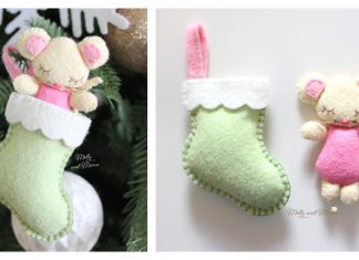 Felt Christmas Mouse Free Sewing Pattern