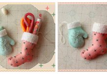 Mini Mitten and Stocking Ornaments Free Sewing Pattern