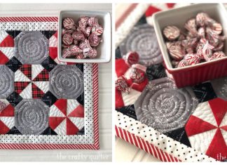 Peppermint Snowball Candy Mat Free Sewing Pattern