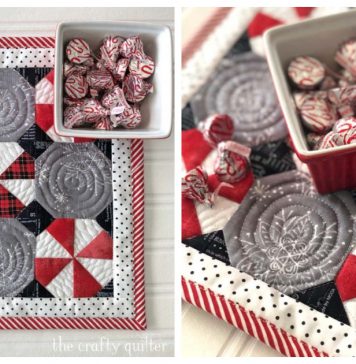 Peppermint Snowball Candy Mat Free Sewing Pattern