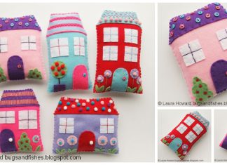 Cute Felt Houses Free Sewing Pattern