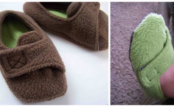 Fleece Toddler Slippers Free Sewing Pattern