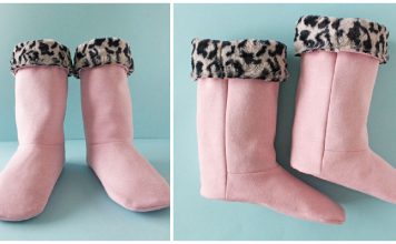 Snuggly Slipper Boots Free Sewing Pattern