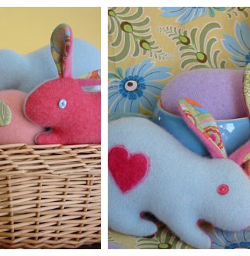 Cashmere bunny Free Sewing Pattern