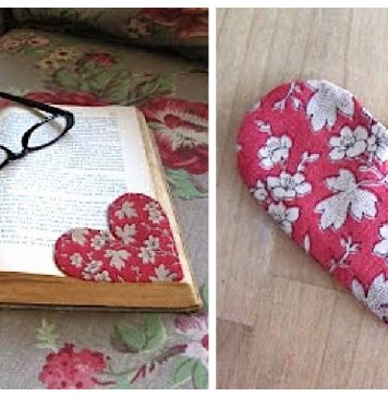 Fabric Heart Bookmark Free Sewing Pattern