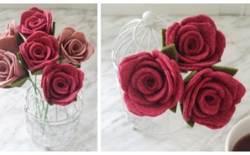 Felt Rose Stems Free Sewing Pattern