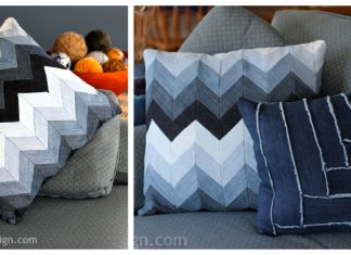 Upcycle Jeans into Chevron Pillow Free Sewing Pattern