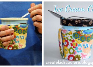 Ice Cream Pint Cozy Free Sewing Pattern