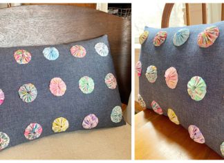 Yo-Yo Pillow Free Sewing Pattern