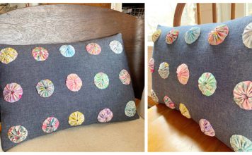 Yo-Yo Pillow Free Sewing Pattern