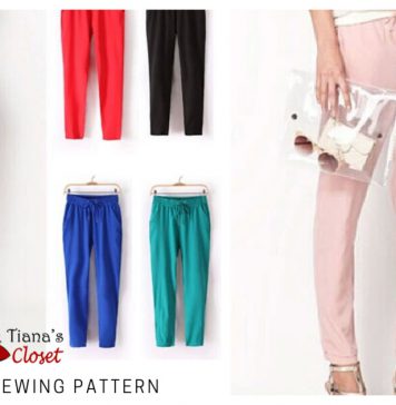 Rosalie Elastic Waist Cropped Pants Free Sewing Pattern