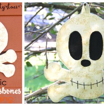 Fabric Skull and Crossbones Wall Hanging Free Sewing Pattern