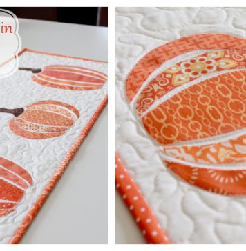 Scrappy Pumpkin Table Runner Free Sewing Pattern