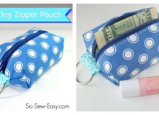 Mini Zipper Pouch Keyring Free Sewing Pattern and Video Tutorial