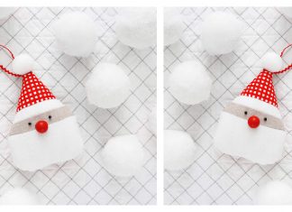 Santa Ornament Free Sewing Pattern