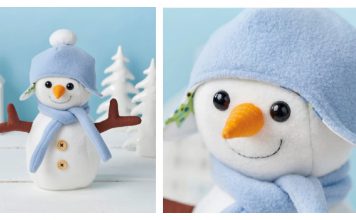 Snowman Softie Toy Free Sewing Pattern