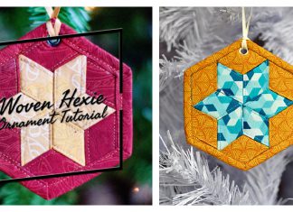 Woven Hexie Ornament Free Sewing Pattern