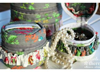 Fabric Jewelry Box Free Sewing Pattern