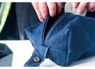 Recycled Denim Jeans Bag Free Sewing Pattern