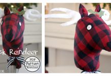 Stick Reindeer Free Sewing Pattern