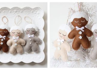 Gingerbread Ornament Free Sewing Pattern