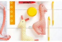 Giraffe Rattle Toy Free Sewing Pattern