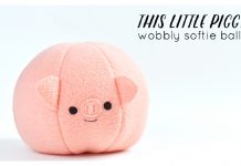 Little Piggy Wobbly Softie Ball Free Sewing Pattern