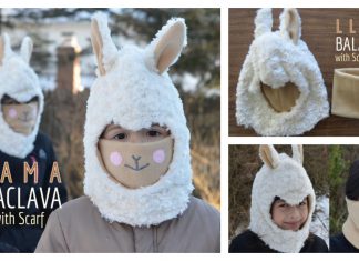 Llama Balaclava With Scarf Free Sewing Pattern