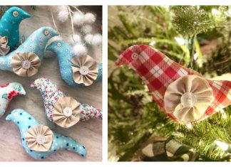 Bird Ornaments Free Sewing Pattern