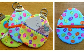Easter Egg Zippy Pouch Free Sewing Pattern