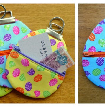 Easter Egg Zippy Pouch Free Sewing Pattern