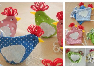 Quilted Easter Chicken Pouch Free Sewing Pattern