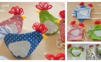 Quilted Easter Chicken Pouch Free Sewing Pattern