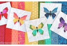 Butterfly Charm Block Paper Piecing Free Sewing Pattern