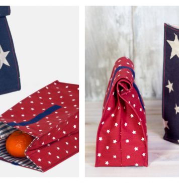 Lunch Bag Free Sewing Pattern and Video Tutorial