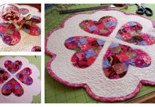 Quilted Valentine's Day Table Mat Free Sewing Pattern