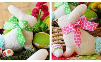 Stuffed Easter Bunny Free Sewing Pattern