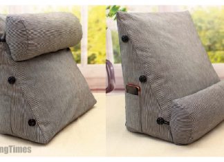 Triangle Backrest Pillow Free Sewing Pattern and Video Tutorial