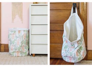 Fabric Laundry Basket Free Sewing Pattern