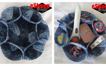 Multi Compartment Round Organizer Tray Free Sewing Pattern