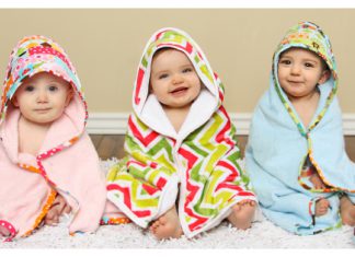 Scrappy Happy Hooded Towels Free Sewing Pattern