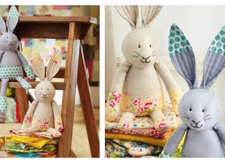 Stuffed Bunny Toy Free Sewing Pattern