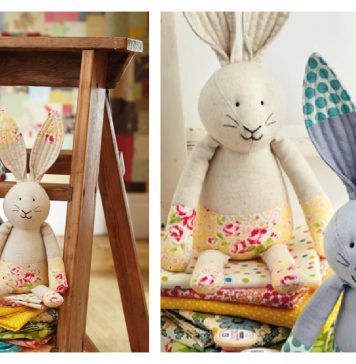 Stuffed Bunny Toy Free Sewing Pattern