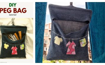 Denim Peg Bag Free Sewing Pattern