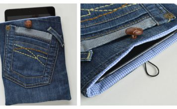 Denim Tablet Case Free Sewing Pattern