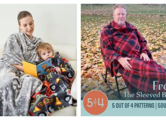 Frosty the Sleeved Blanket Free Sewing Pattern